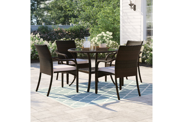 Wayfair patio dining discount sets with umbrella